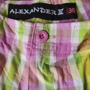 Alexander plaid cargo shorts